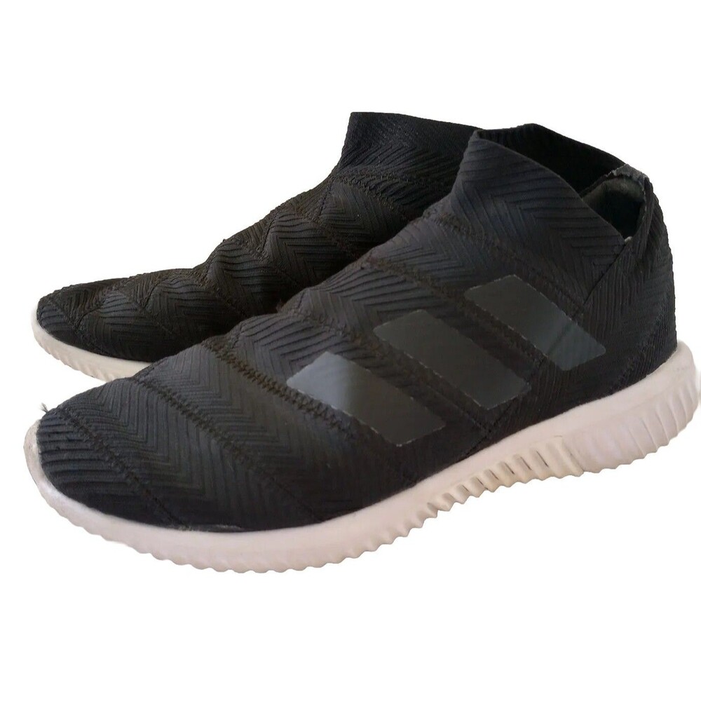 adidas Mens Size 7.5 Nemeziz Tango 18.1 Black White AC7076 Turf Soccer Sneakers